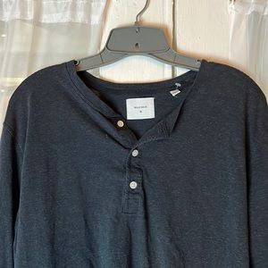 Billy Reid Cotton Blend Henley Shirt Men’s XL Long Sleeves